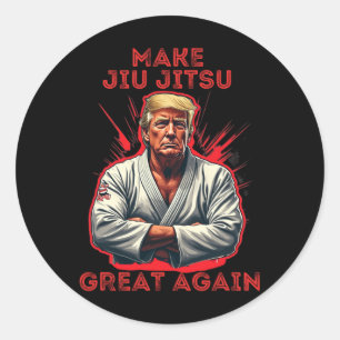Pegatina Redonda Trump Hace Que Jiu Jitsu Sea Genial De Nuevo Humor