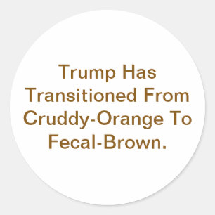 Pegatina Redonda Trump hizo la transición de arte cómico Hankamer A