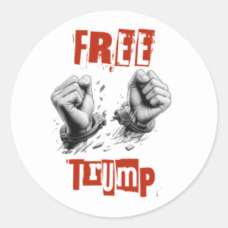 Pegatina Redonda Trump libre - Esposas