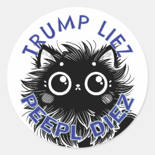 Pegatina Redonda Trump Lolcat