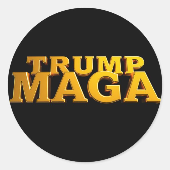 Pegatina Redonda Trump MAGA (Anverso)