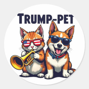 Pegatina Redonda Trump, mascota de Trump, vuelve a poner a nuestros