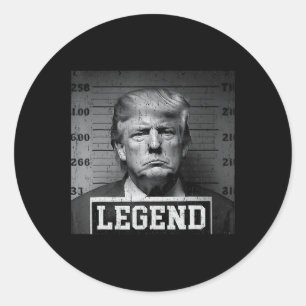 Pegatina Redonda Trump Mug Shot