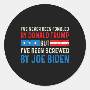 Pegatina Redonda Trump Nunca Se Enfrentó A La Diversión Electoral D