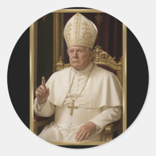 Pegatina Redonda Trump Para El Papa Y El Presidente Camisas Trump 2