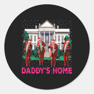 Pegatina Redonda Trump Pink 2024 lleva a EE. UU. a casa de papá Chr