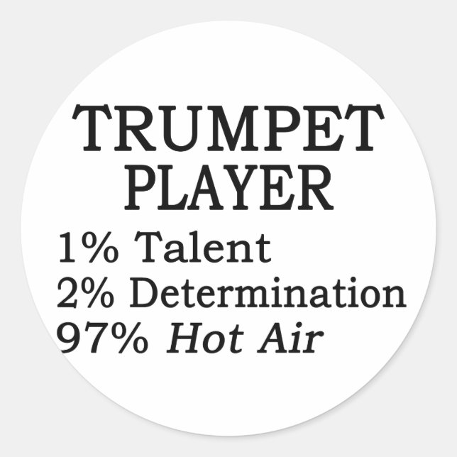 Pegatina Redonda Trump Player Hot Air (Anverso)