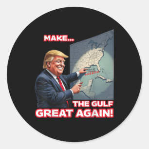 Pegatina Redonda Trump, presidente del Golfo de México