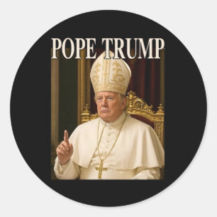 Pegatina Redonda Trump, presidente gracioso de Trump, se declara