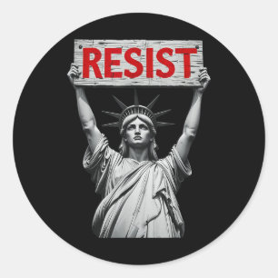 Pegatina Redonda Trump Resiste Protesta Anti Trump Protesta Polític