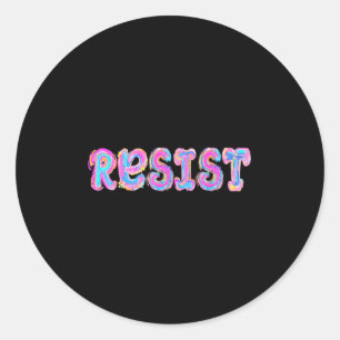 Pegatina Redonda Trump se resiste a la protesta contra la política