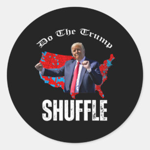 Pegatina Redonda Trump Shuffle Trump Elaine Dance Gif Trump Dan
