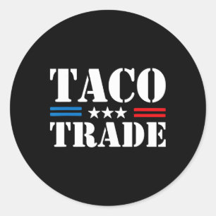 Pegatina Redonda Trump Siempre se Rinde Taco Comercio Meme Divertid