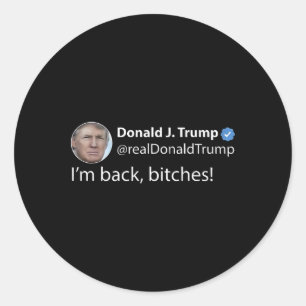 Pegatina Redonda Trump Soy Ck Es Gracioso Trump 2025 Presidente 47 