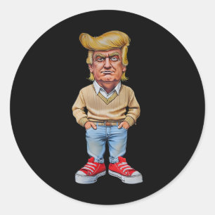 Pegatina Redonda Trump Soy sólo un chico malo Gracioso 2024 Chill G