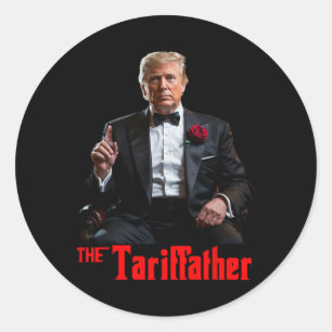 Pegatina Redonda Trump Tariffather Tariffinator Liberation Day Tari
