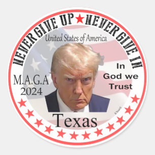 Pegatina Redonda Trump/Texas