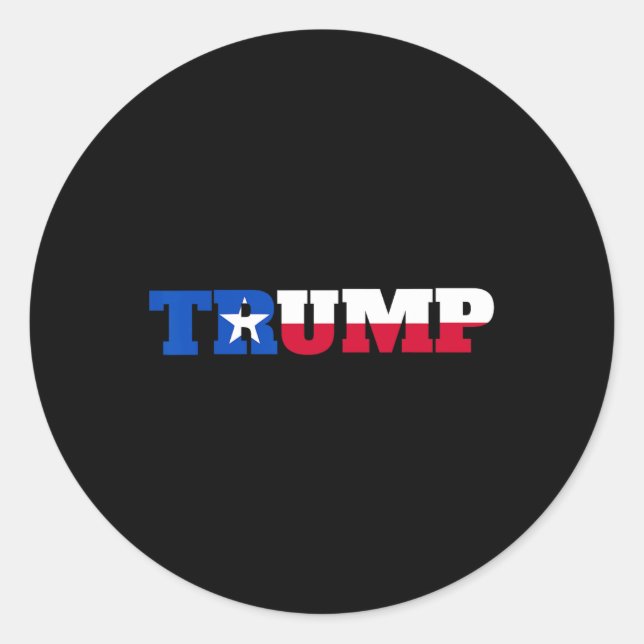 Pegatina Redonda Trump Textos para Trump (Anverso)