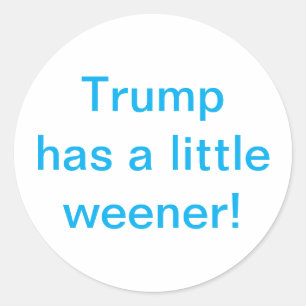Pegatina Redonda Trump tiene un weener Hankamer Artjunkhaus