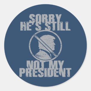 Pegatina Redonda Trump todavía no es mi presidente