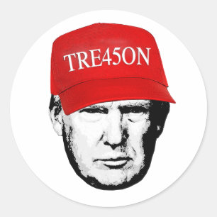Pegatina Redonda Trump Tre45on