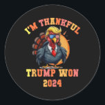 Pegatina Redonda Trump, un meme gracioso que Trump ganó gracias<br><div class="desc">Trump es un meme gracioso que Trump ganó gracias</div>