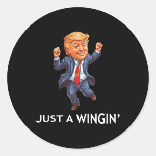 Pegatina Redonda Trump, un presidente cómico