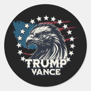Pegatina Redonda Trump Vance