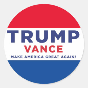 Pegatina Redonda Trump Vance