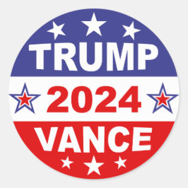 PEGATINA REDONDA TRUMP VANCE 2024