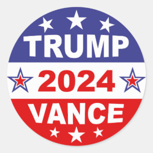PEGATINA REDONDA TRUMP VANCE 2024