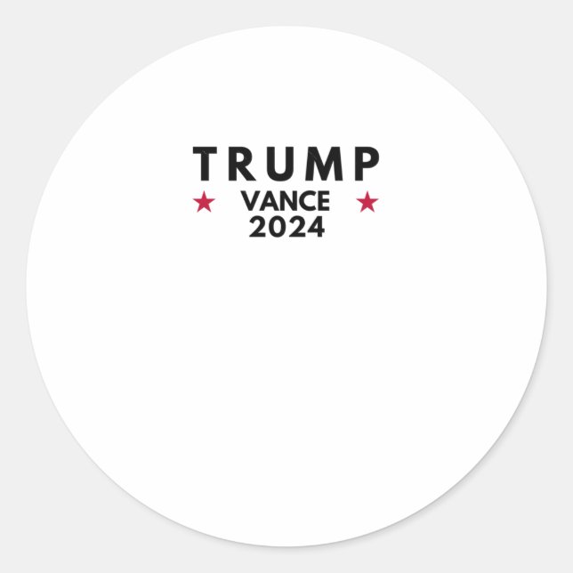 Pegatina Redonda Trump Vance 2024 (Anverso)