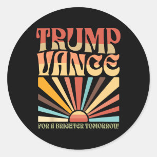 Pegatina Redonda Trump Vance 2025 Trump Mega 2025 47º Presidente