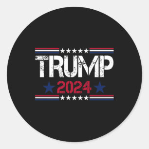 Pegatina Redonda Trump Vance 24, Trump para presidente 2024, Funny 