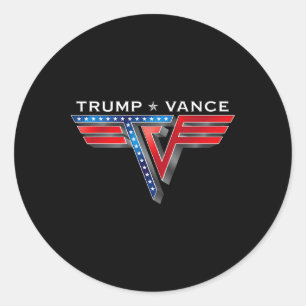 Pegatina Redonda Trump Vance América Trump Ganamos Ganancias Inaugu