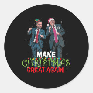 Pegatina Redonda Trump Vance vuelve a hacer a los Navidades geniale