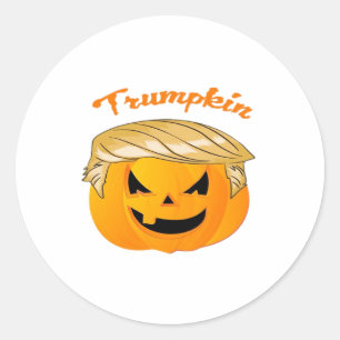 Pegatina Redonda Trumpkin Classic - Parodia política