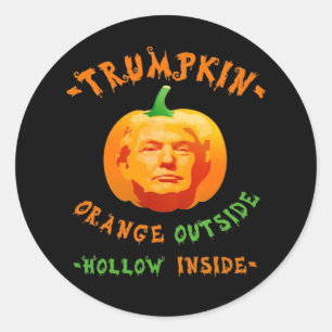 Pegatina Redonda Trumpkin Funny Halloween Classic