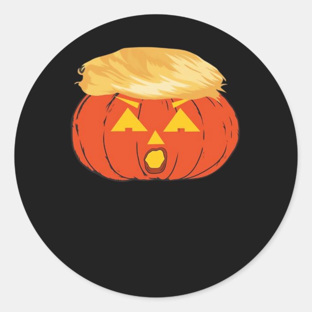 Pegatina Redonda Trumpkin Jack O'Lantern (Anverso)