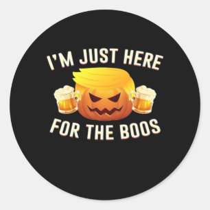 Pegatina Redonda Trumpkin sólo para el disfraz de Halloween boos