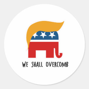 Pegatina Redonda Trumplican - Venceremos