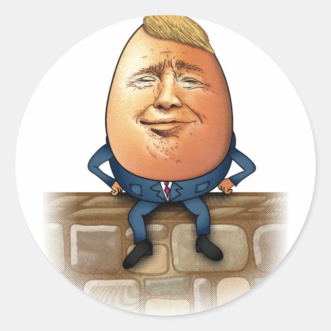 Pegatina Redonda Trumpty Dumpty (Anverso)