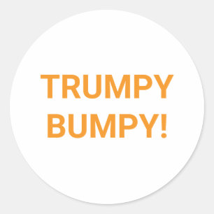 Pegatina Redonda TRUMPY BUMPY Comic Splash-Art Hankamer Artjunkhaus