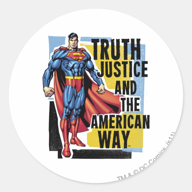 Pegatina Redonda Truth, Justice (Anverso)