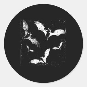 Pegatina Redonda Ts Vampire Horror Spookan Art Halloween Gótico Alt