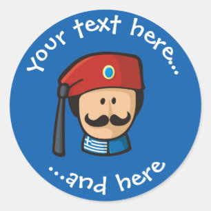 Pegatina Redonda Tsolias Head