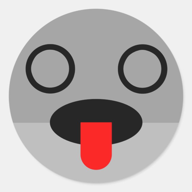 Pegatina Redonda Tsung-Jo Clupkitz Face (Anverso)