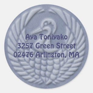 Pegatina Redonda tsuru