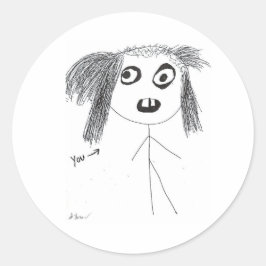 Pegatina Redonda Tú