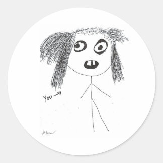 Pegatina Redonda Tú